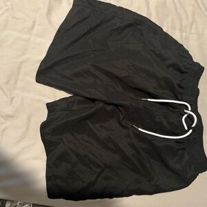 Men's Black Swim Trunks with Drawstring